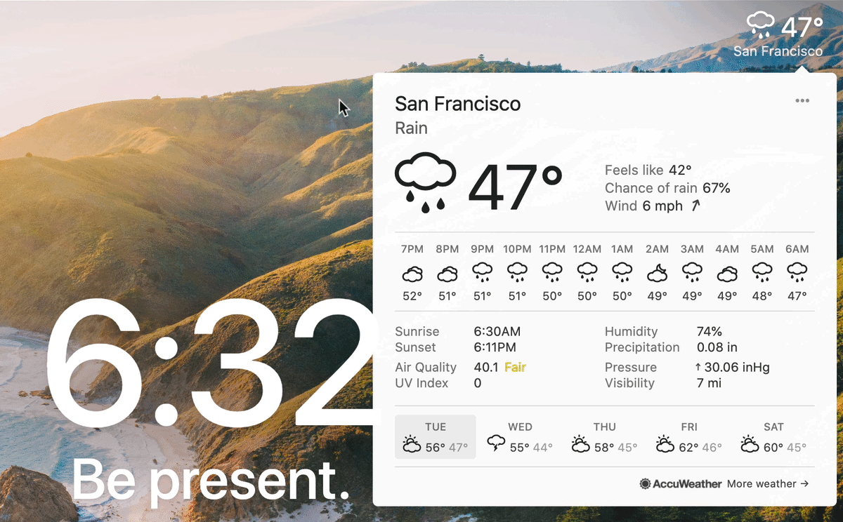 Weather widget update · Momentum Dash Blog